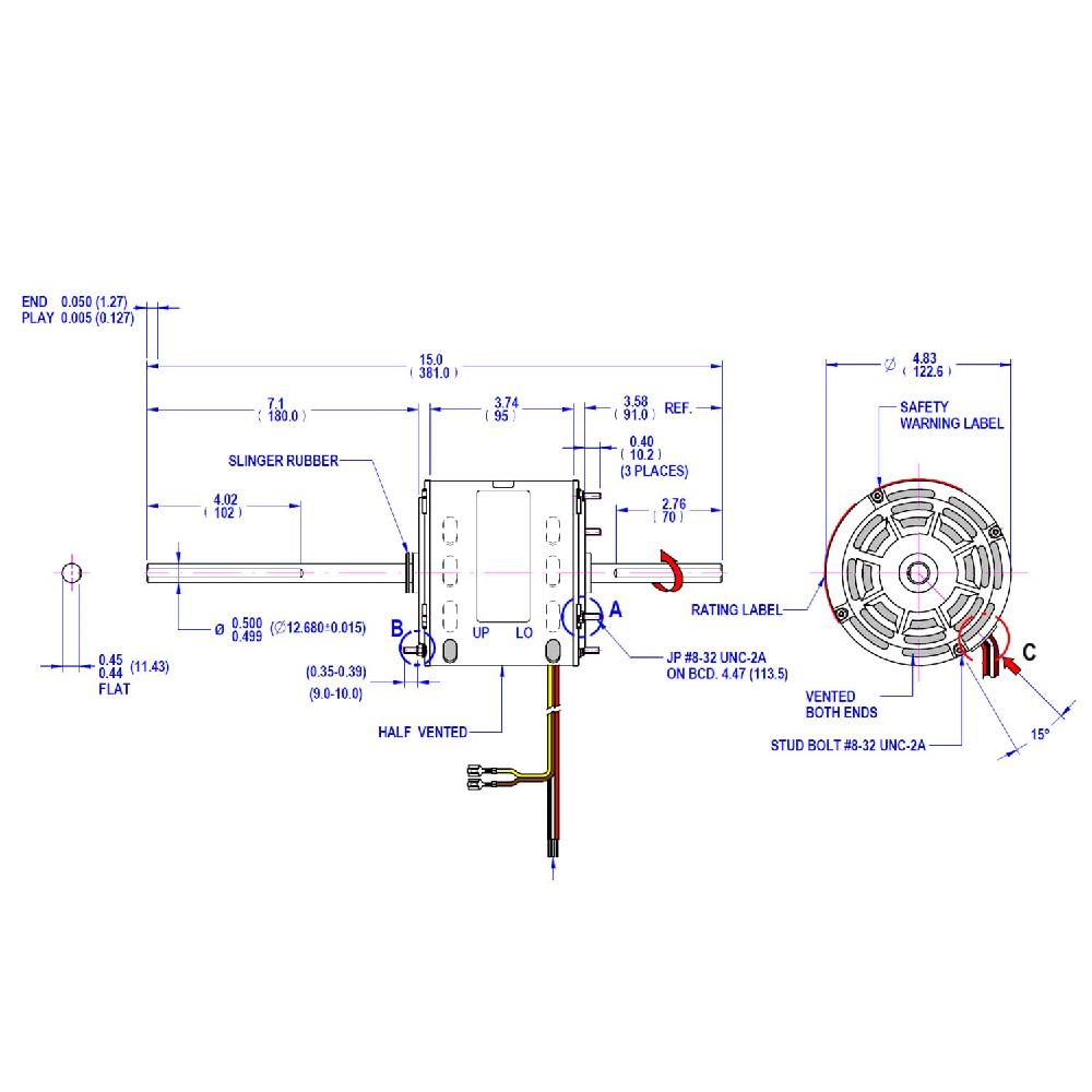[D1092 OEM Mania] D1092 FASCO Produced Fulfilling Motor (1468-3069, 7184-0156, 7184-0432) for RV wit